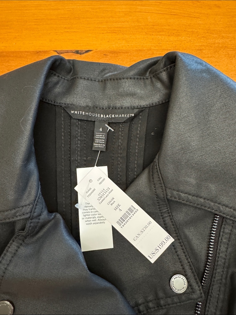 White House Black Market Lace Trimmed Moto Jacket NWT Limited Edition - Picture 10 of 14